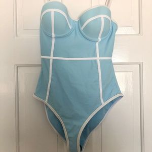 ASOS Baby Blue One-Piece Swimsuit